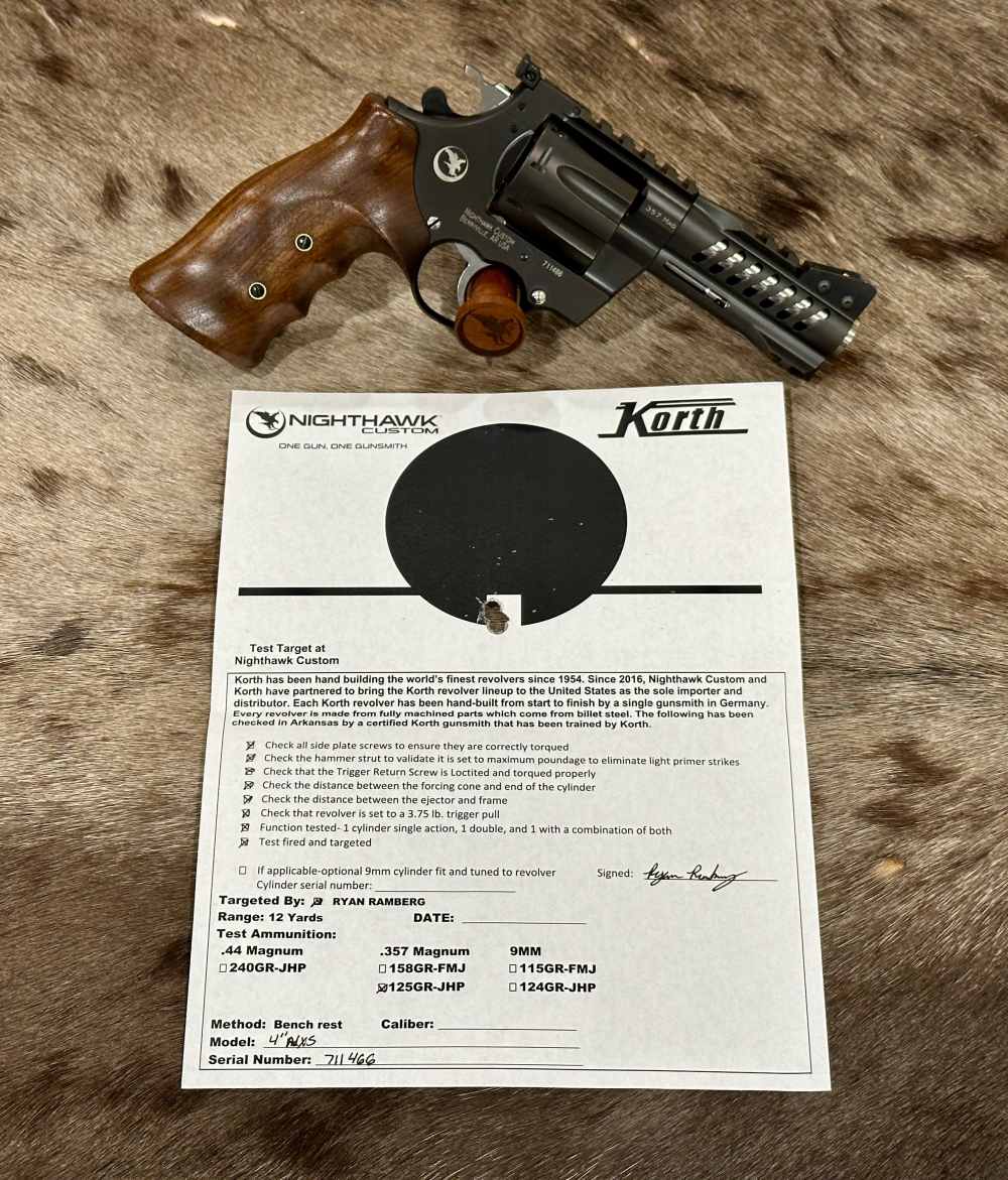 KORTH NXS 8-SHOT 357 MAG 4" BARREL, NIGHTHAWK CUSTOM-img-1