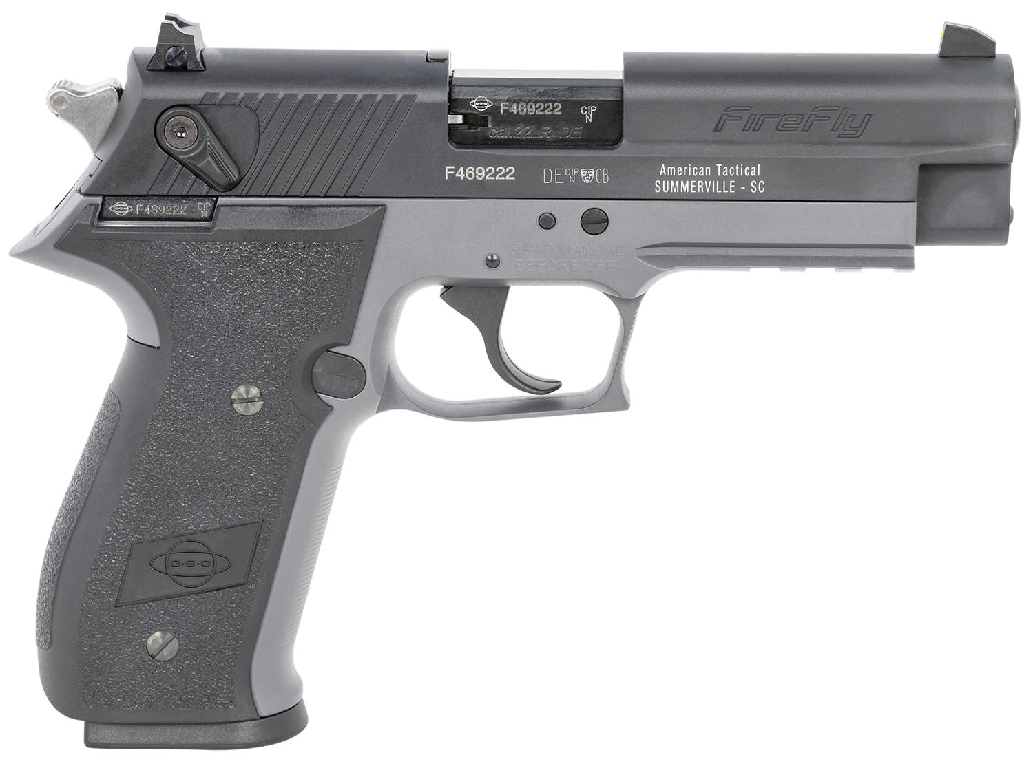 GSG FireFly Pistol 22LR 10+1 4 Barrel Alloy Slide Polymer Frame Adj Rear Si-img-1
