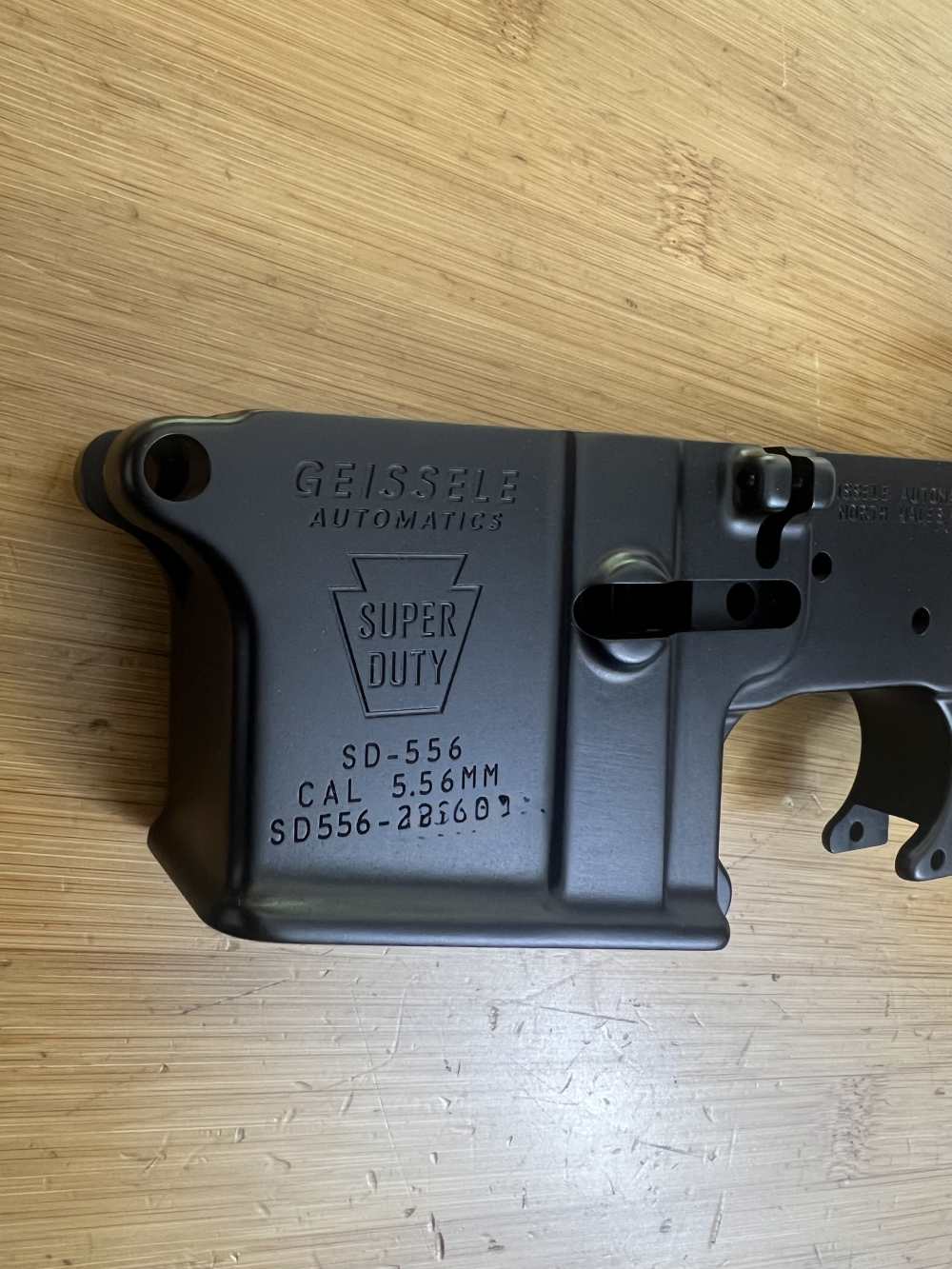 NIB Geissele SD-556 Lower Receiver  5.56 Black, M16, Cut FRT Ready!-img-3