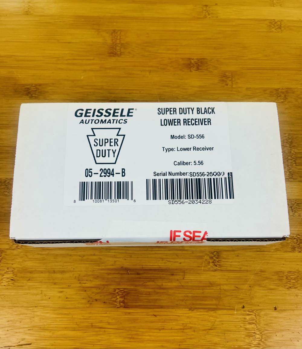 NIB Geissele SD-556 Lower Receiver  5.56 Black, M16, Cut FRT Ready!-img-0