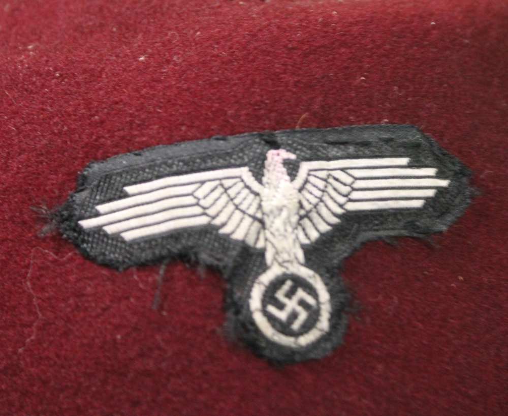 German WWII Waffen SS Foreign Volunteer Red Fez NOO-img-2