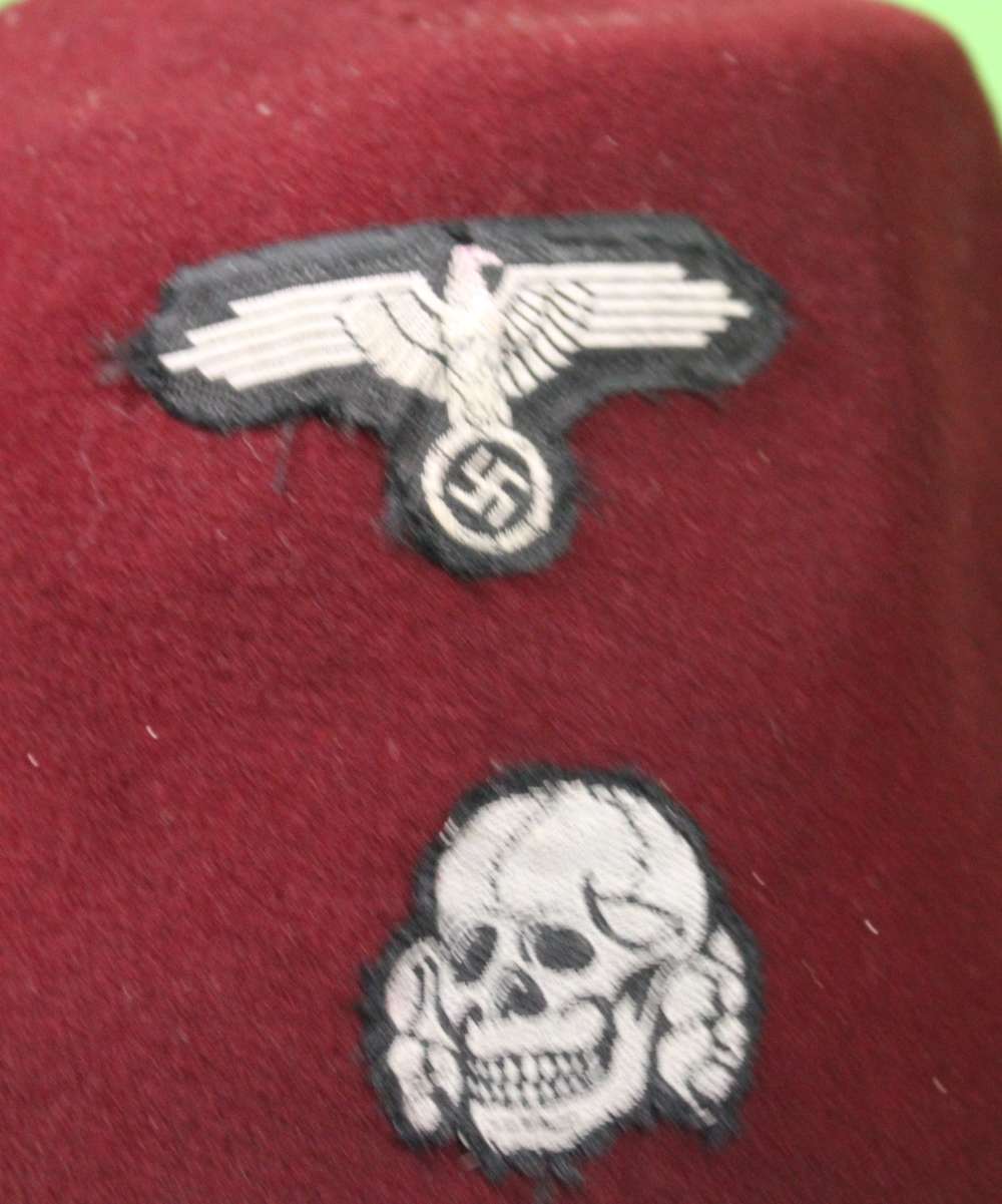 German WWII Waffen SS Foreign Volunteer Red Fez NOO-img-1