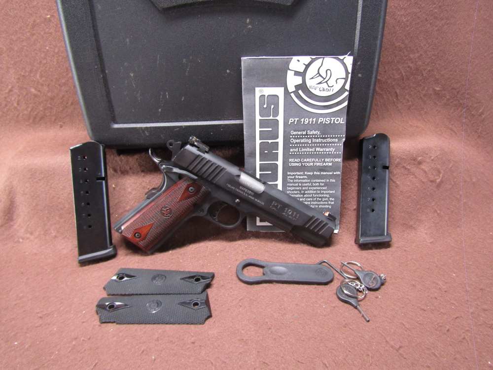 Taurus PT 1911 45 ACP Semi 4.75" BRL 2x 8 Rd Ambi Safety VG Bore-img-0