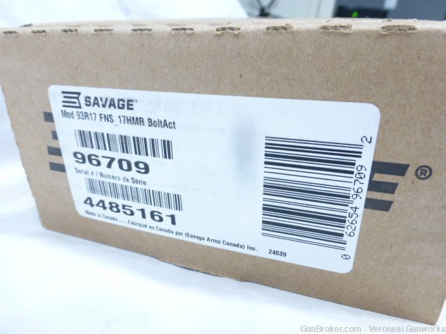NIB Savage 93R17 Rifle 17 HMR 21" Picatinny Bases 96709-img-8