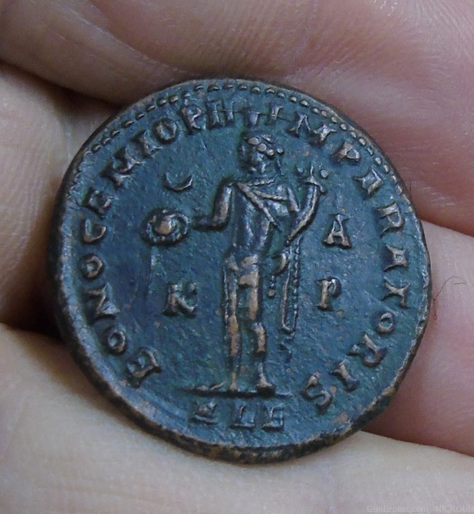 #19-Roman Coin of Maximinus II AU Follis GENIO IMPER 309-313 AD-img-1