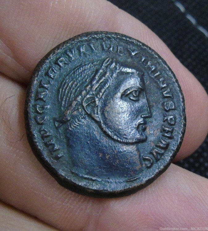 #19-Roman Coin of Maximinus II AU Follis GENIO IMPER 309-313 AD-img-0