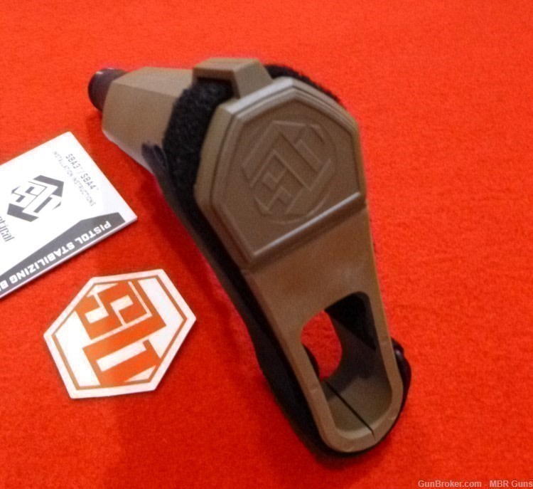 SBA3 SB Tactical AR Pistol Brace w/ Adjustable Buffer Tube FDE SBA3-02-SB-img-4
