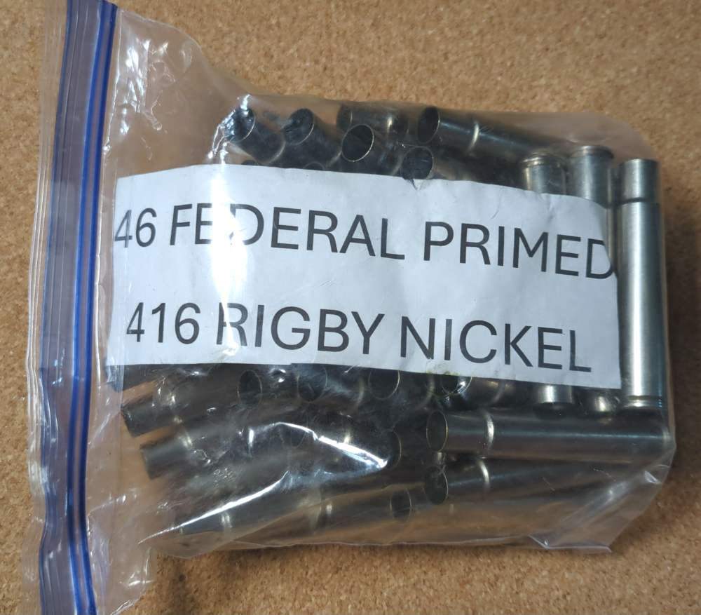 46 Pieces Primed Federal 416 Rigby Brass Primers Ammo Bullets-img-0