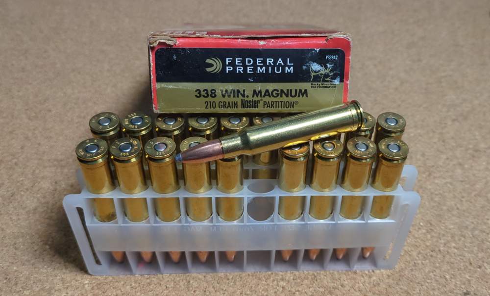 20 Rounds Federal Premium 338 Wichester Magnum Win Mag 210gr P338A Nosler-img-0