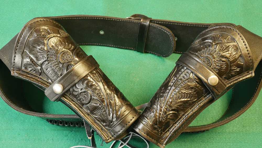 Two Ruger Wranglers w/ Leather Western Rig .22lr 4.62" Barrel-Like New-img-6