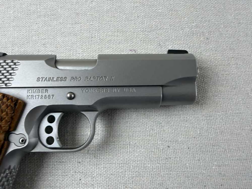 Kimber 1911 Pro Raptor II 45 ACP 3.75" Stainless-img-8