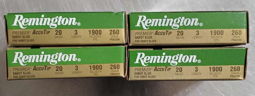 20 Rounds of Remington 20 GA 3" Premier AccuTip Sabot Slug-img-0