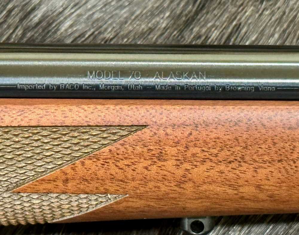 WINCHESTER MODEL 70 ALASKAN 375 H&H MAG 25", GREAT WOOD, FREE SAFARI-img-7