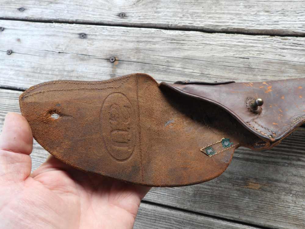 WWI US 1911 GOVERNMENT MODEL .45ACP PISTOL HOLSTER G&K DATED 1918 A.G-img-5
