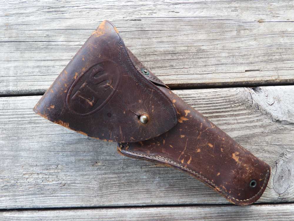 WWI US 1911 GOVERNMENT MODEL .45ACP PISTOL HOLSTER G&K DATED 1918 A.G-img-0