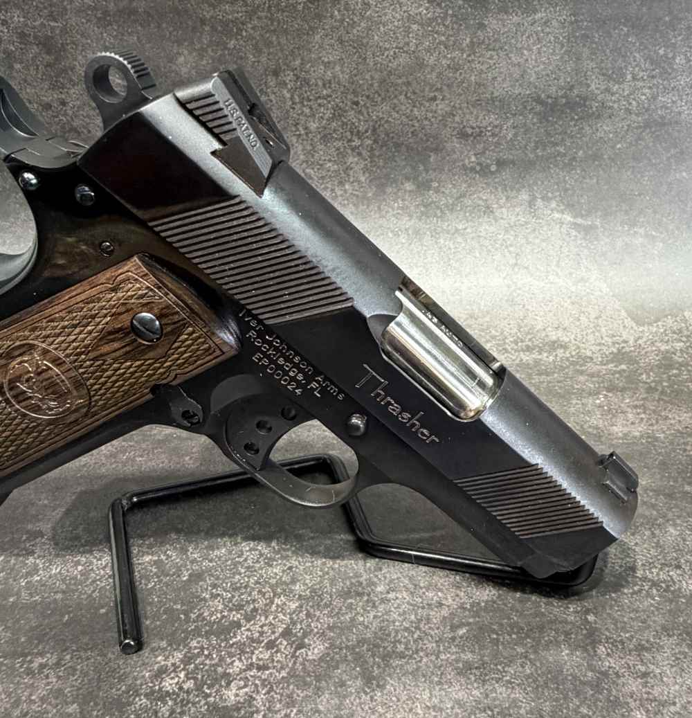 Iver Johnson Thrasher 45acp polished black NOS Officers size-img-7
