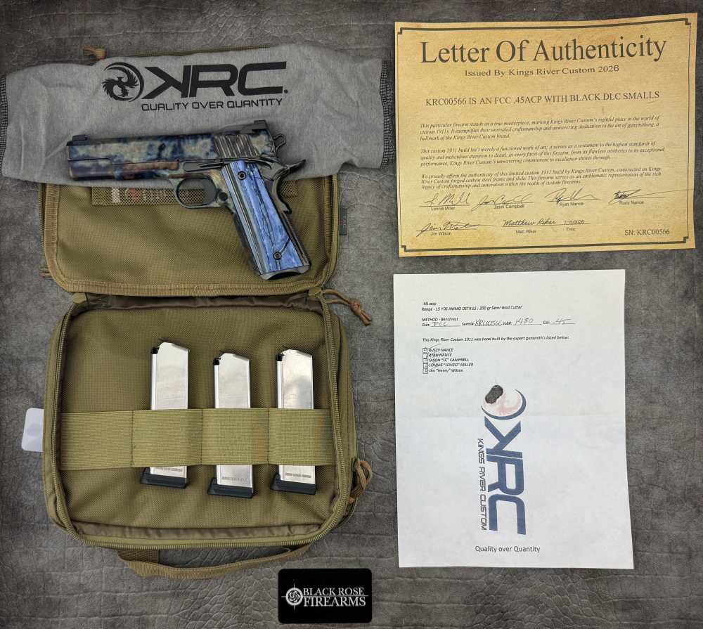 Kings River Custom FCC .45ACP Full Color Case 1911 Pistol w/ Mammoth Grips-img-1