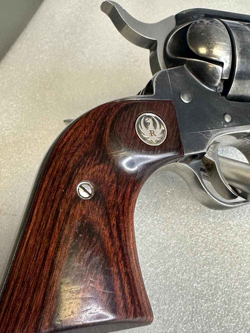 Ruger New Vaquero .45 Colt 5.5" Barrel – Case Hardened – Wood Grips-img-4