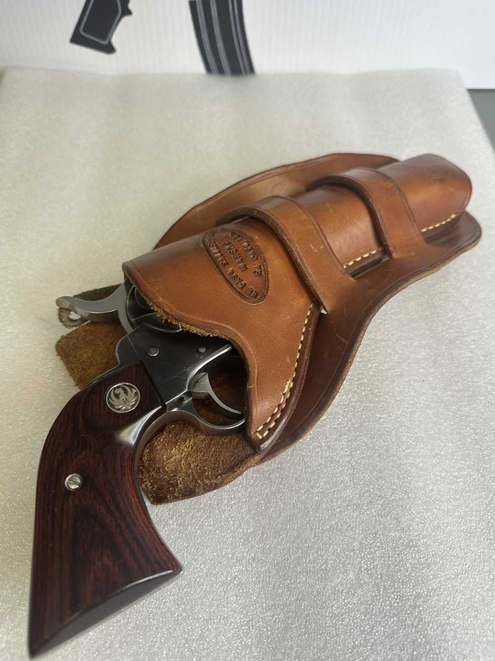 Ruger New Vaquero .45 Colt 5.5" Barrel – Case Hardened – Wood Grips-img-14
