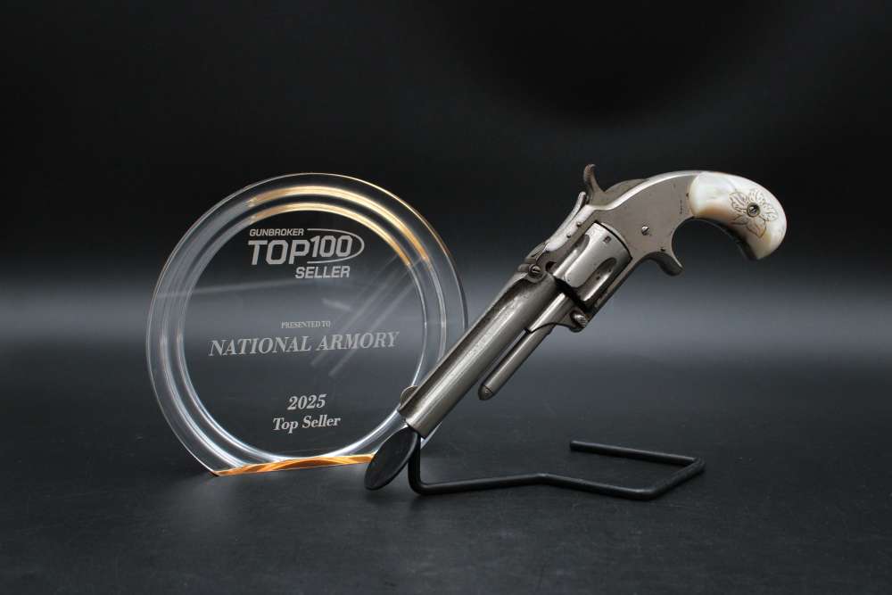 Rare Smith & Wesson Model 1½ .32 Rimfire Tip-Up Revolver Antique Pearl Grip-img-1