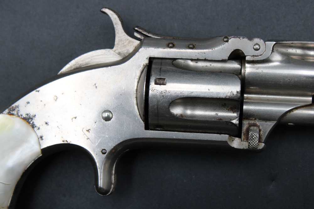 Rare Smith & Wesson Model 1½ .32 Rimfire Tip-Up Revolver Antique Pearl Grip-img-8