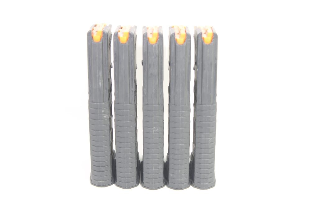 5x Black/Orange HEXMAG 30-round 5.56 AR15 Magazines -img-3