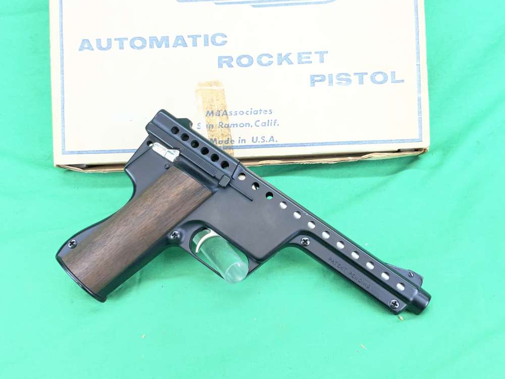 RARE MBASSOCIATES MARK I GYROJET 13MM PISTOL ROCKETEER COLLECTOR -img-12