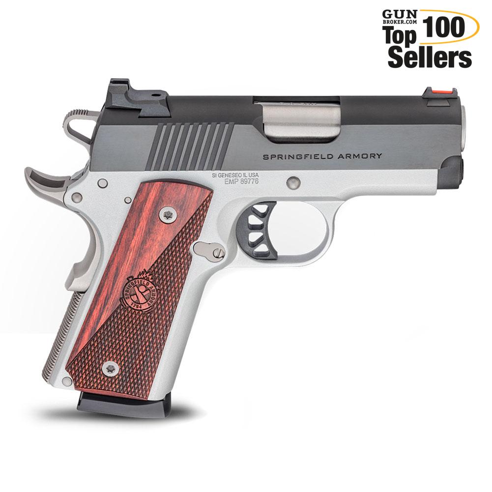 SPRINGFIELD ARMORY 1911 Ronin EMP 9mm Luger 3in 9rd Blued/Satin Pistol-img-0