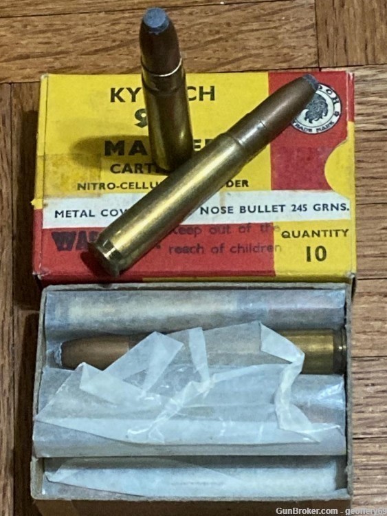 9.3mm Mauser 9.3x57mm 245gr Metal Covered Soft Nose Rifle Ammo 40 rd KYNOCH-img-6
