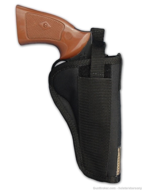 Barsony Desert Sand Belt Loop Holster for 4" Revolvers Size 6 Right-img-1
