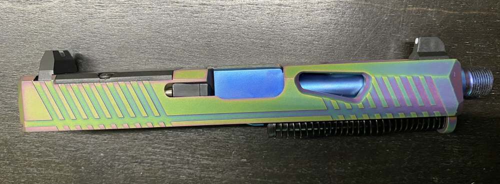 Complete Upper Slide Glock 19 Gen 3 Threaded BA Barrel PVD Slide Optic Cut-img-4