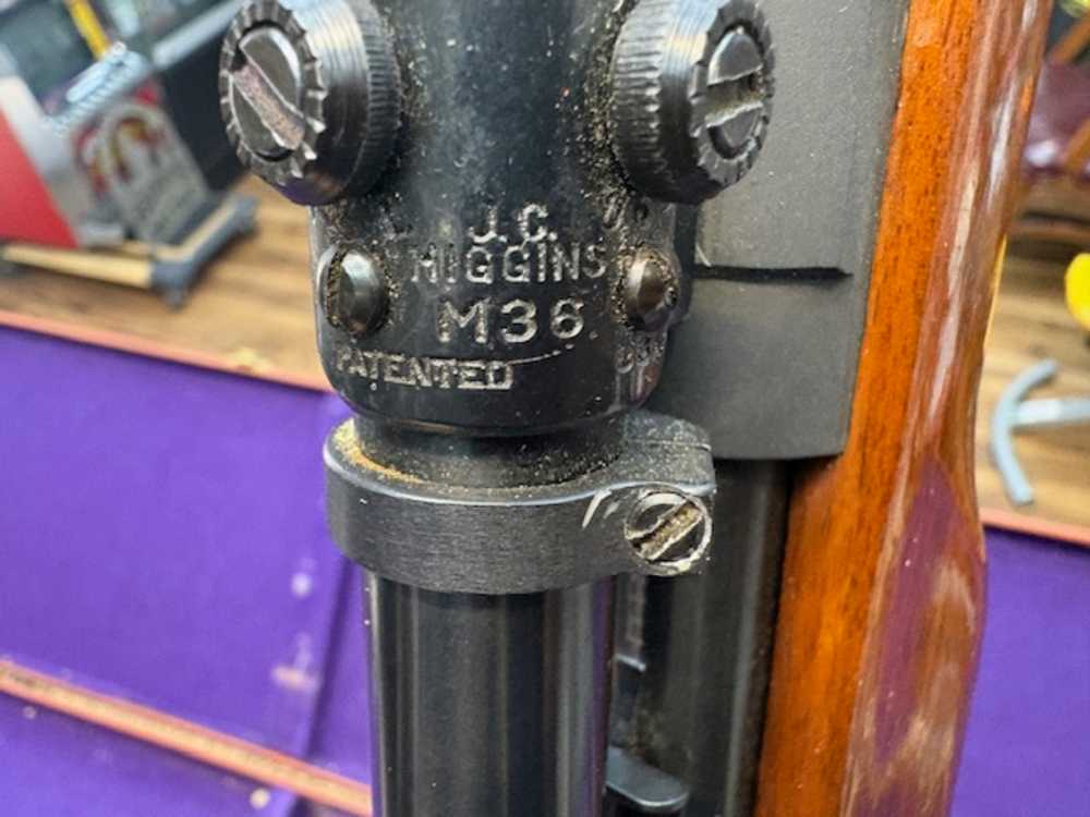 JC Higgins model 36 .22 with scope and metal hard case-img-7