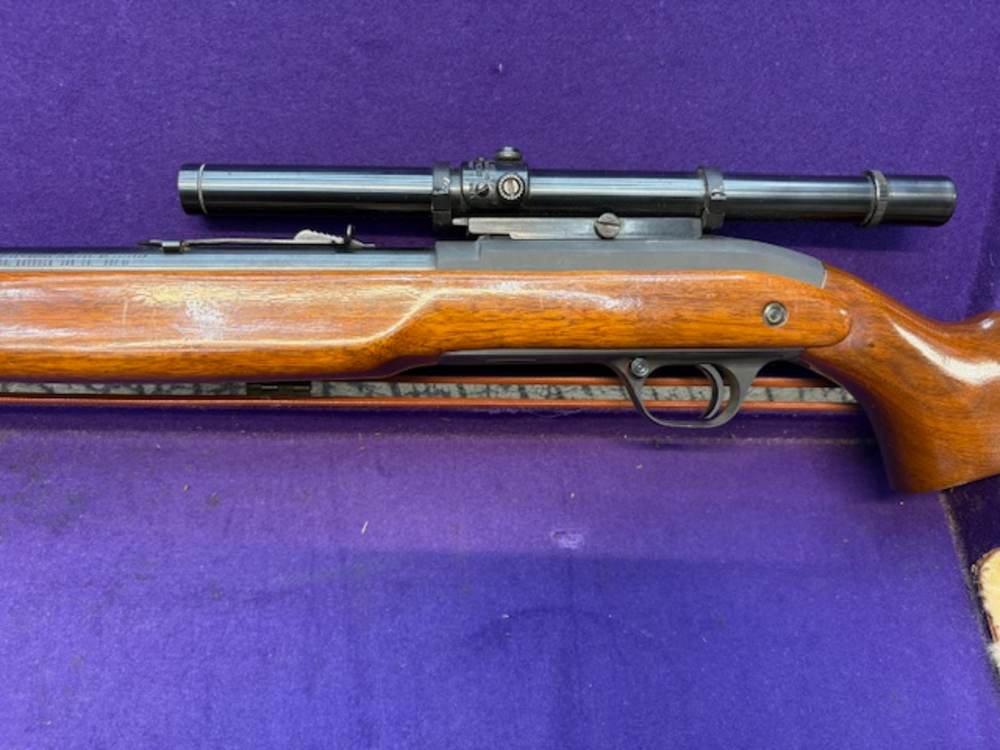 JC Higgins model 36 .22 with scope and metal hard case-img-11