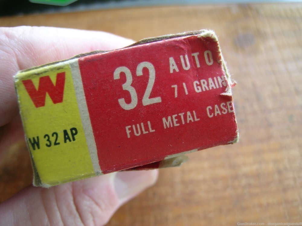 Vintage Winchester 32 ACP Auto 50rd Box Ammo-img-4