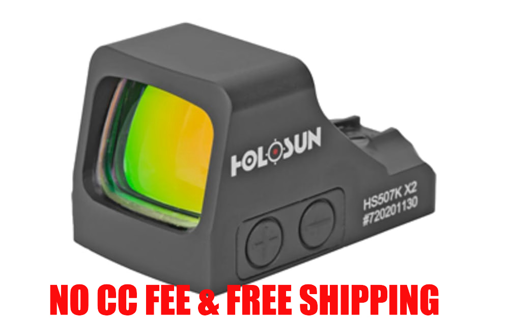 Holosun Technologies, HS507K-X2, Red Dot, 32 MOA Ring & 2 MOA Dot, Black-img-0
