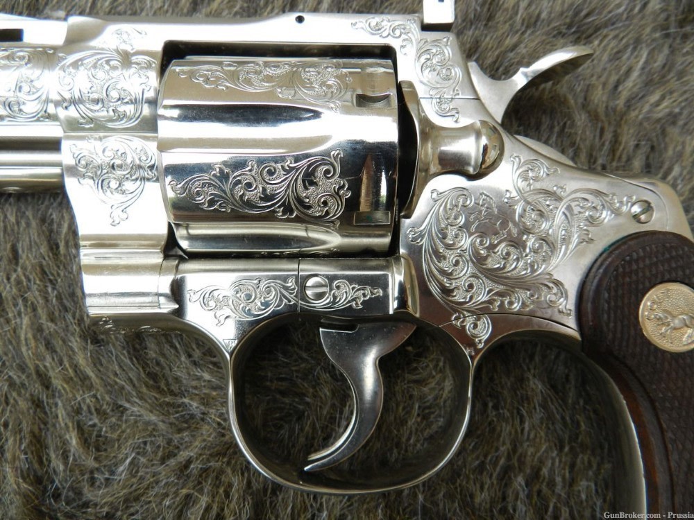 Colt Python 357 Mag 2 1/2" Nickel C Factory Master Engraved R. Burt New-img-2