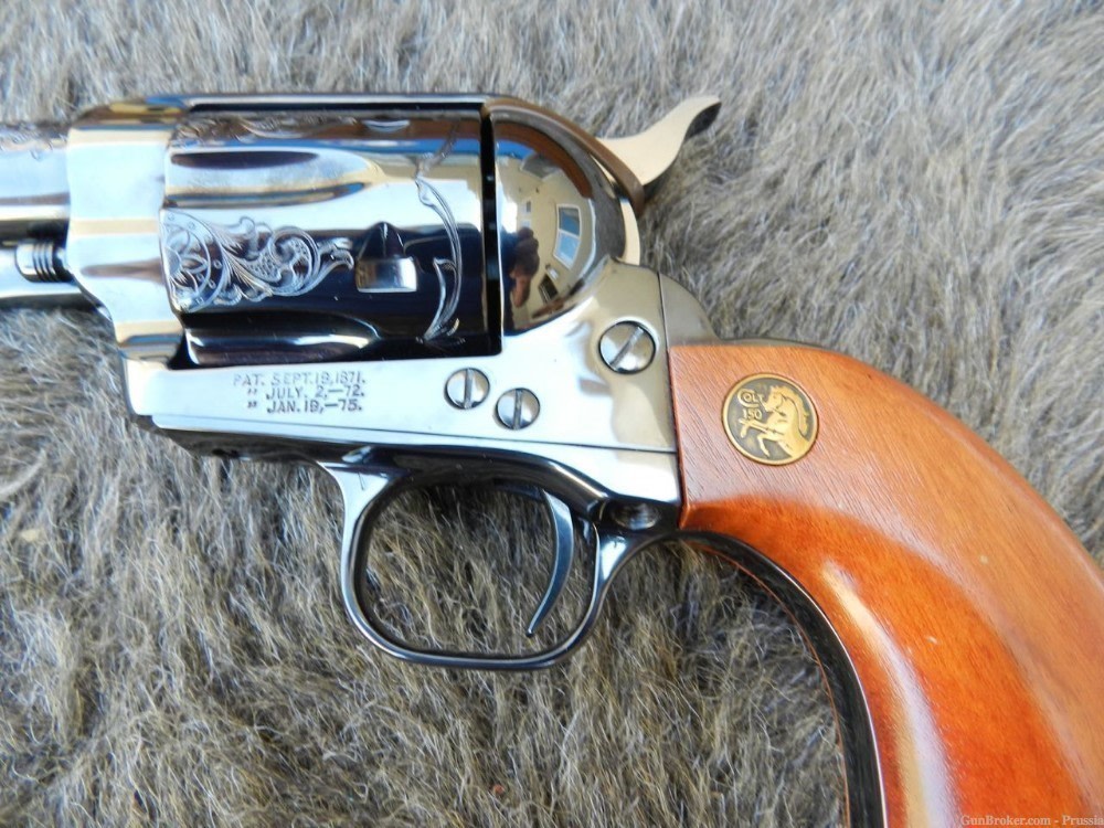 Colt SAA Buntline 150th Ann 10" Royal Blue Factory B Master Eng NIB-img-2
