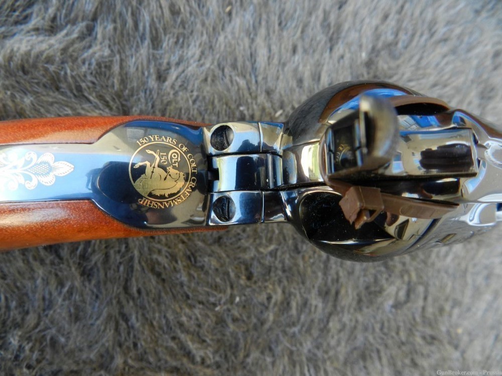 Colt SAA Buntline 150th Ann 10" Royal Blue Factory B Master Eng NIB-img-9