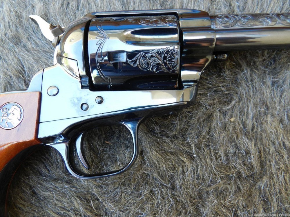 Colt SAA Buntline 150th Ann 10" Royal Blue Factory B Master Eng NIB-img-7