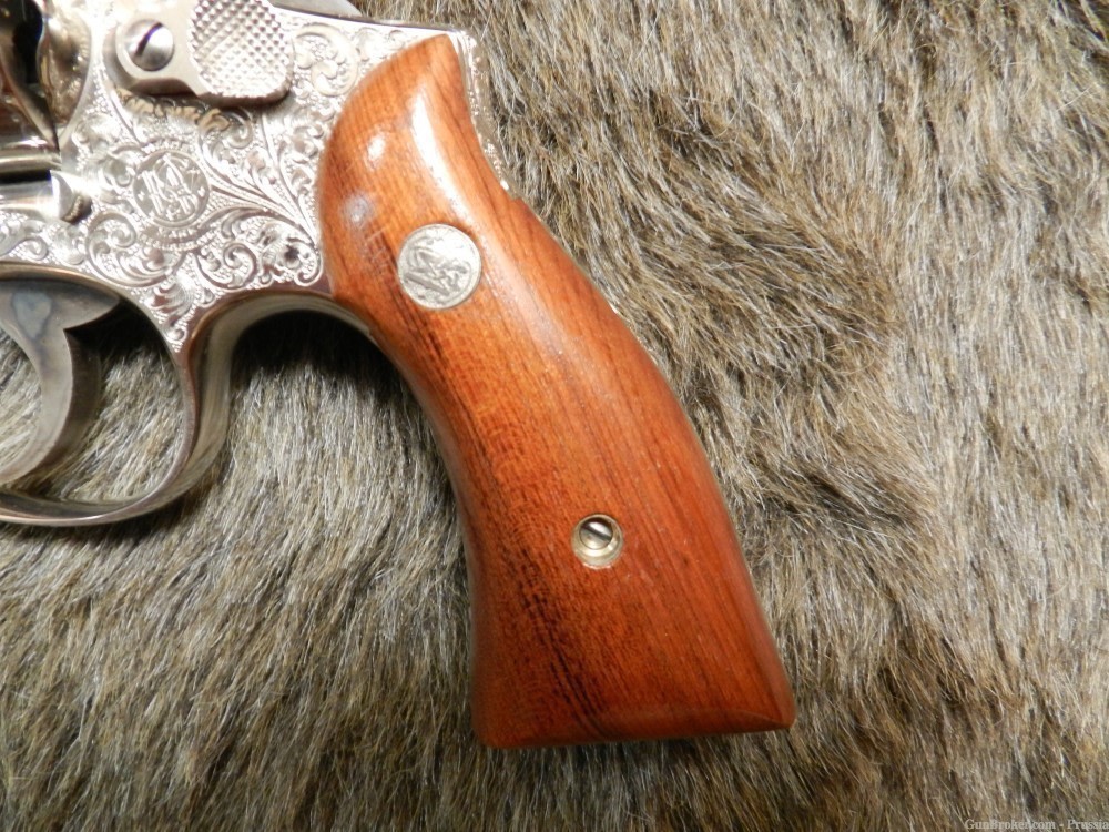 Smith & Wesson Model 45-2 22 Cal 4" Nickel A+ Factory Master Engraved NIB-img-1