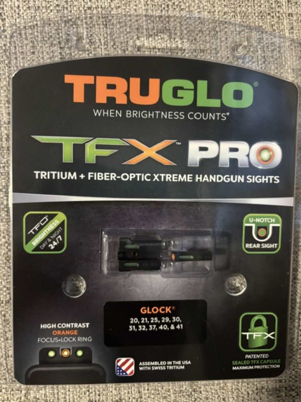 TRUGLO, Brite-Site TFX Pro, Sight, Fits GLOCK, Tritium/Fiber-Optic-img-1