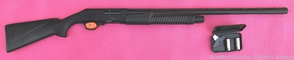 Armsco PAS 12 ga pump shotgun 28" Black Synth 3" mag, chokes-img-6