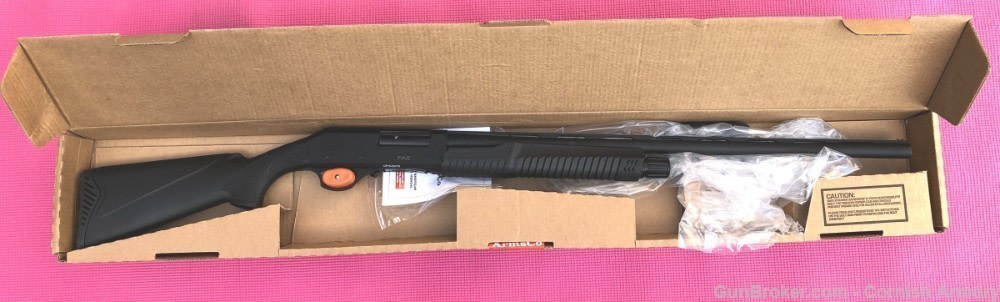 Armsco PAS 12 ga pump shotgun 28" Black Synth 3" mag, chokes-img-5