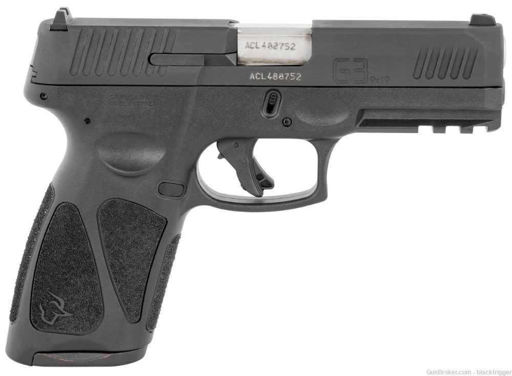 Taurus 1G3B94110 G3 9mm 4" 10+1  Black Picatinny Rail Frame BLK Steel Slide-img-1