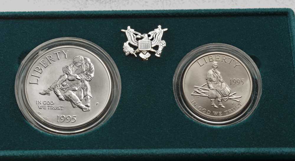 1995 - Civil War Battlefield 2 coin set w/ all OMP-img-0