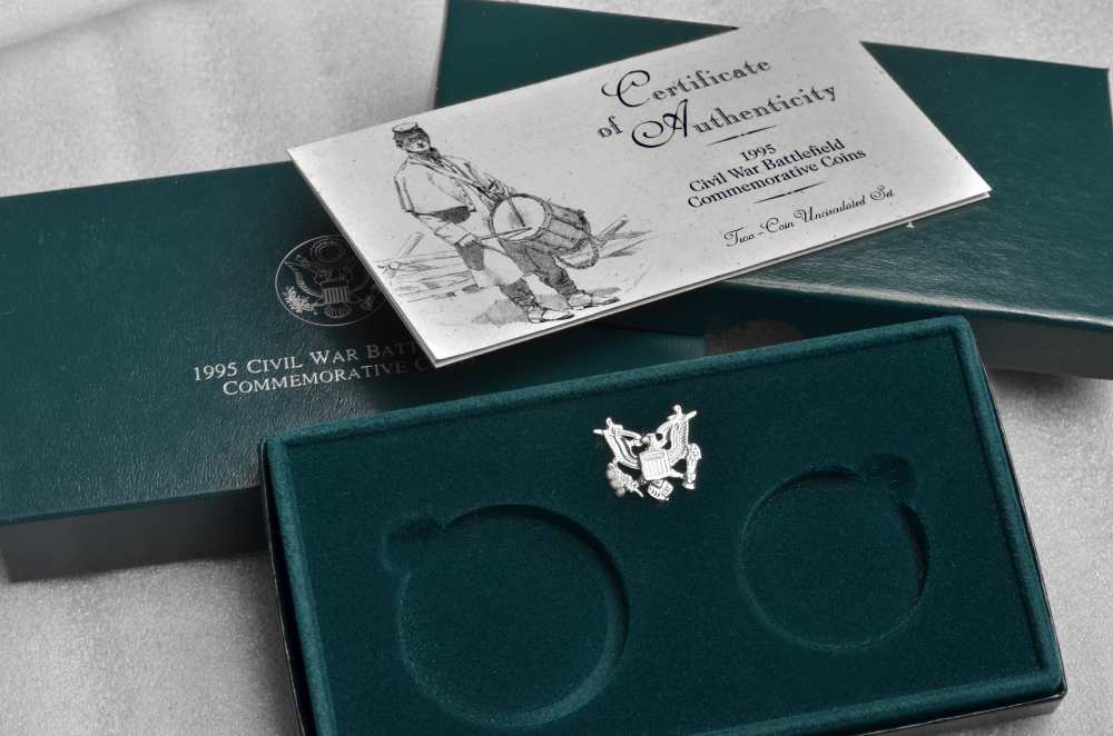 1995 - Civil War Battlefield 2 coin set w/ all OMP-img-5