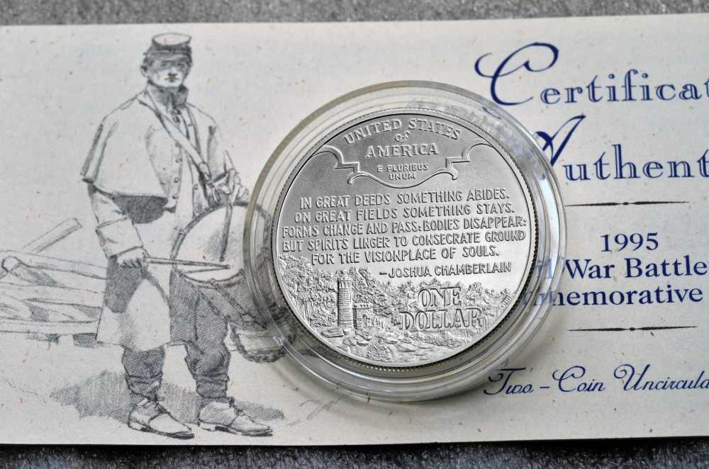 1995 - Civil War Battlefield 2 coin set w/ all OMP-img-2