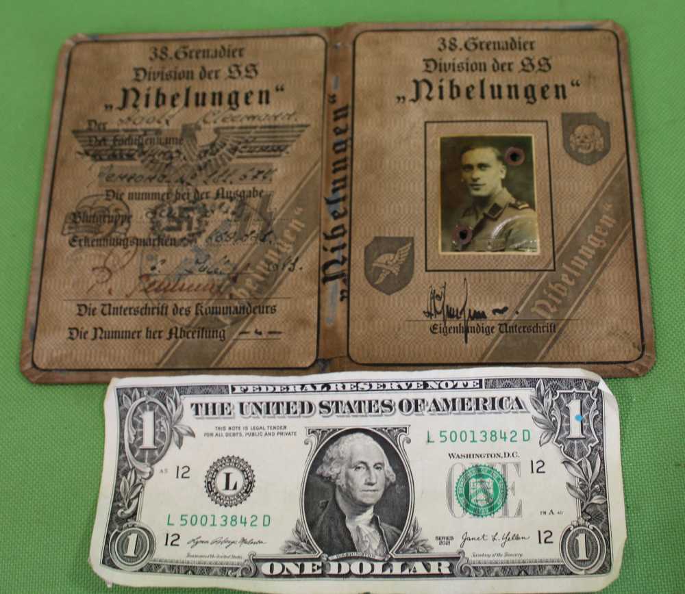 German WWII Waffen SS Officer NIBELUNGEN Identification Booklet FG-img-8