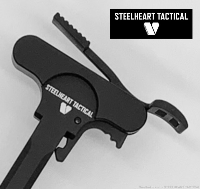 AR15 AR10 Extended Steel Ambidextrous Charging Latch .556 .223 .308 .300   -img-1