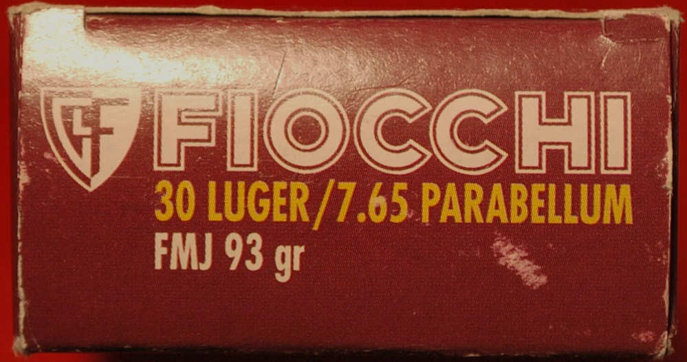 FIOCCHI 30 LUGER = 7.65 PARABELLUM 93GR AMMUNITION 50-Round Box.-img-1